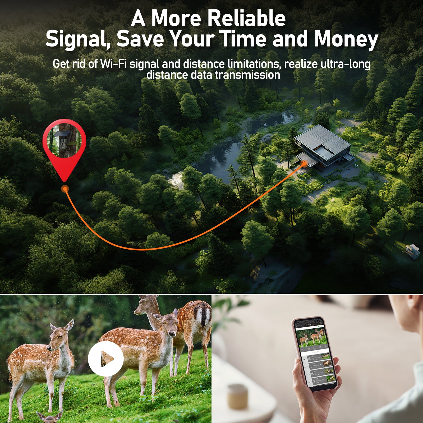 campark tc25 2k 4g lte cellular trail camera solar power wildlife camera - 2