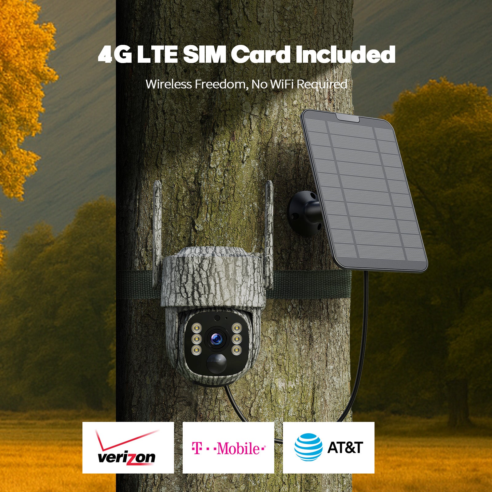 Campark TC32 Cellular Trail Camera with 2.5K Live Streaming, Unlimited Data Game Camera