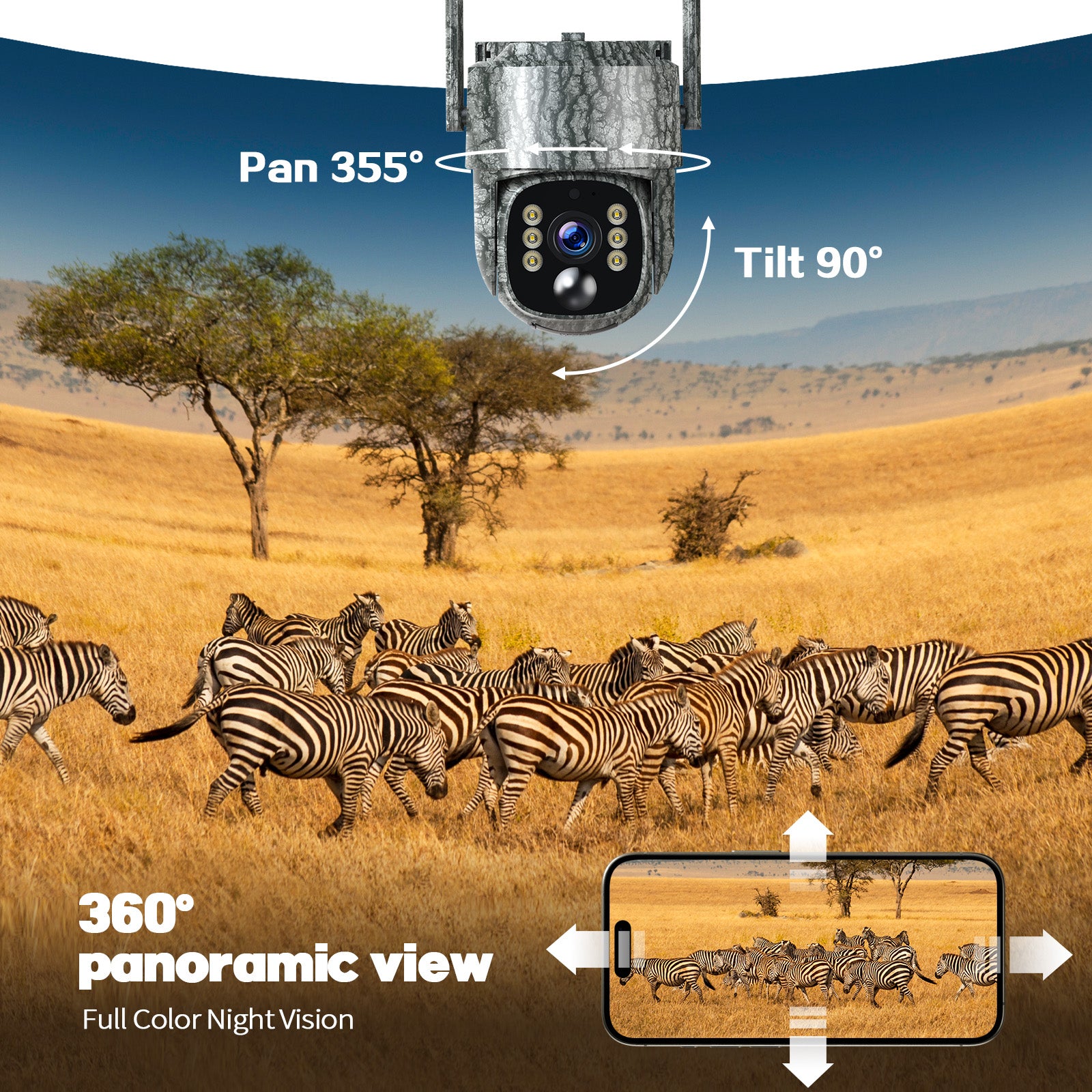 Campark TC32 Cellular Trail Camera with 2.5K Live Streaming, Unlimited Data Game Camera