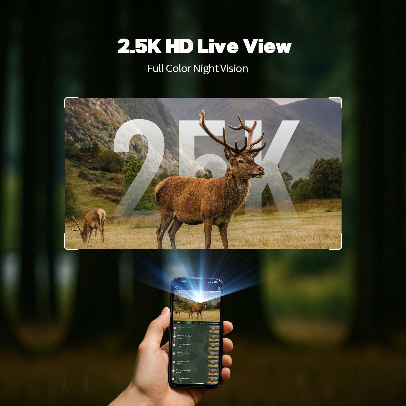 Campark TC32 Cellular Trail Camera with 2.5K Live Streaming, Unlimited Data Game Camera