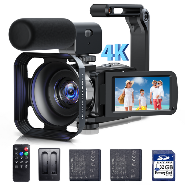 AC13 4K Video Camera Camcorder 42MP YouTube Vlogging Camera 18X Digital Zoom Webcam 3.0 Inch 270 Degree Rotation Screen Camcorders