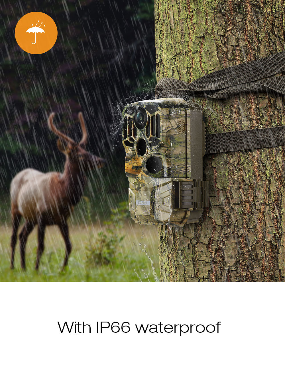 Campark H80 20MP 1296P Wifi Trail Camera with Night Vision Motion Activated for Wildlife