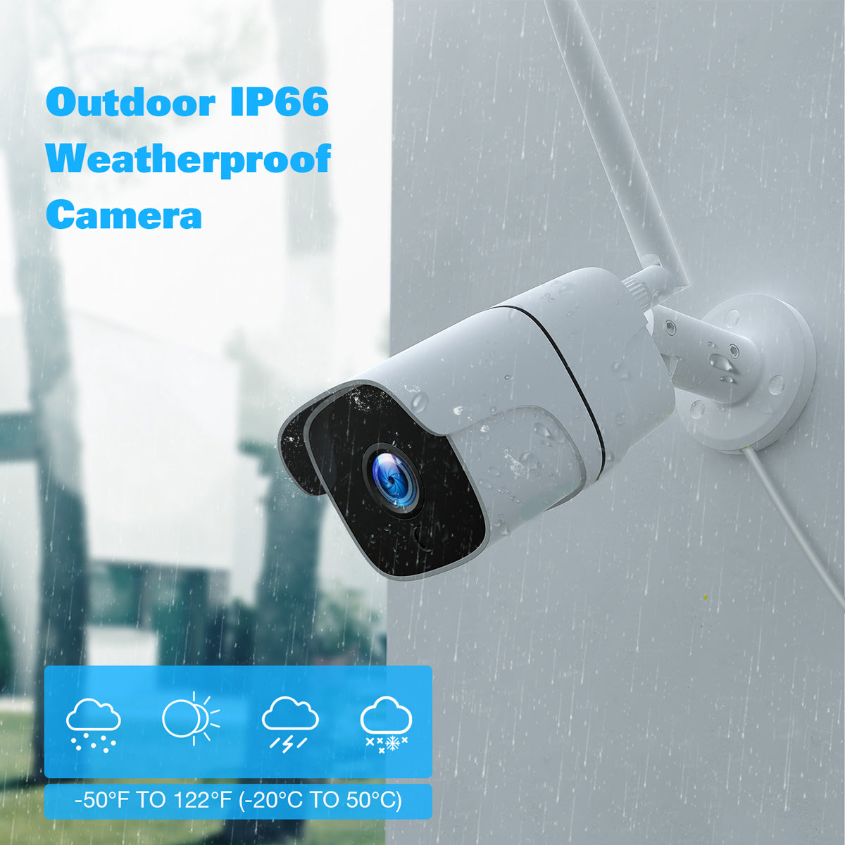 Campark W400 1080P 4Pcs 24/7 Recording Security Camera System With 12" LCD Monitor (Only Available In Europe)